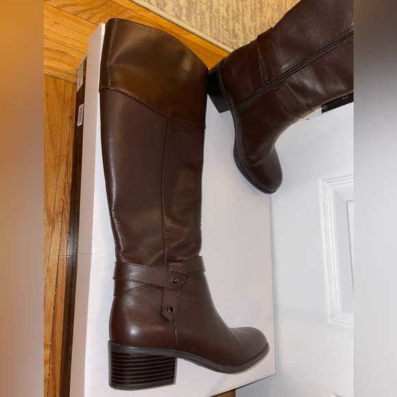 Brown Leather ALFANI Riding Boots - Size 5.5 M - Picture 4 of 13